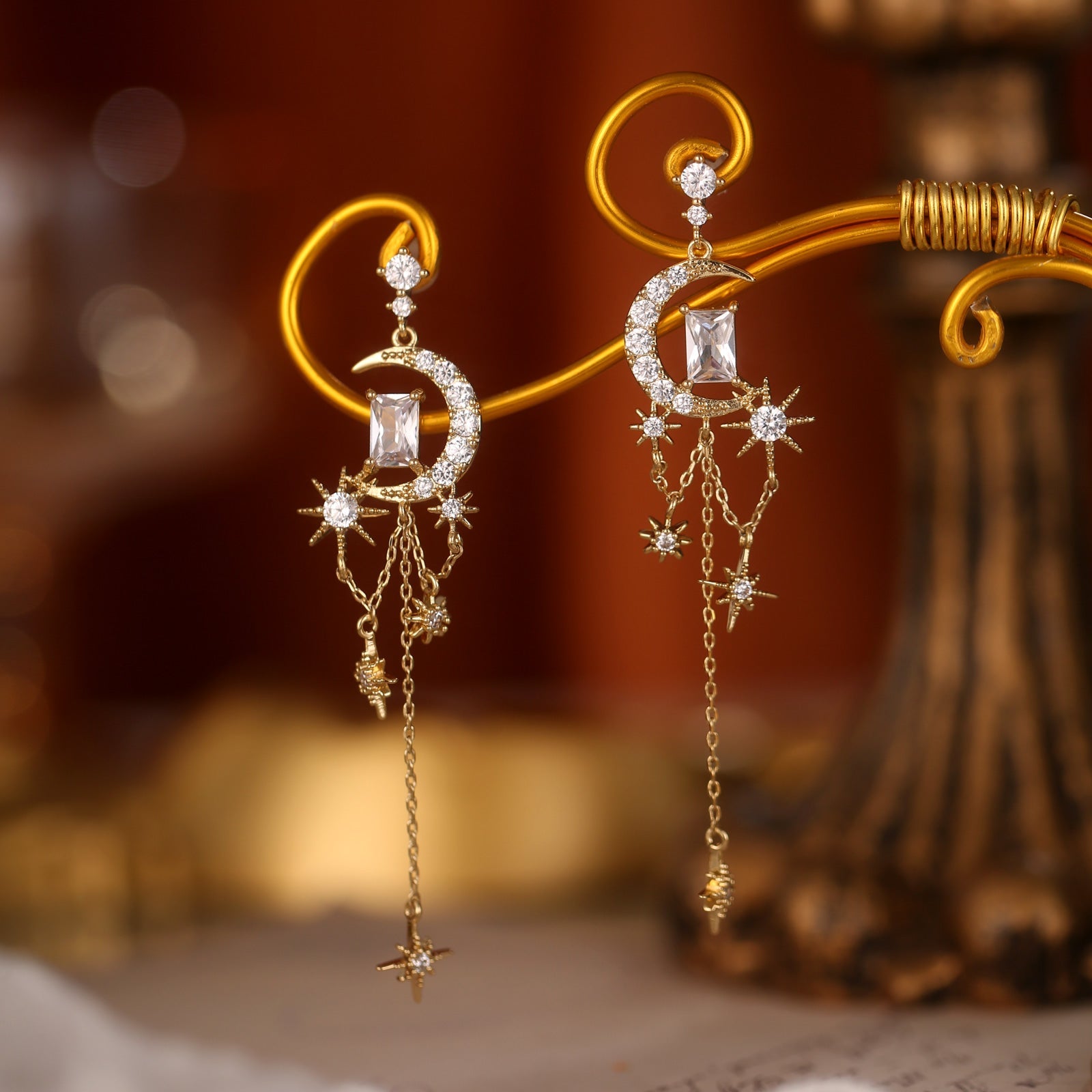 Pendientes De Signos Zodiaco Acrílico Para Mujer - Regalo Bonito En Bolsa De Terciopelo
