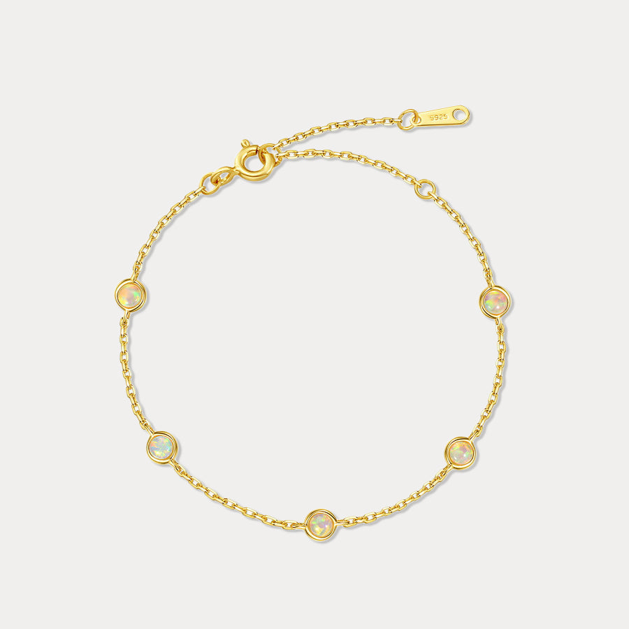 Selenichast Opal Round Diamond Bracelet