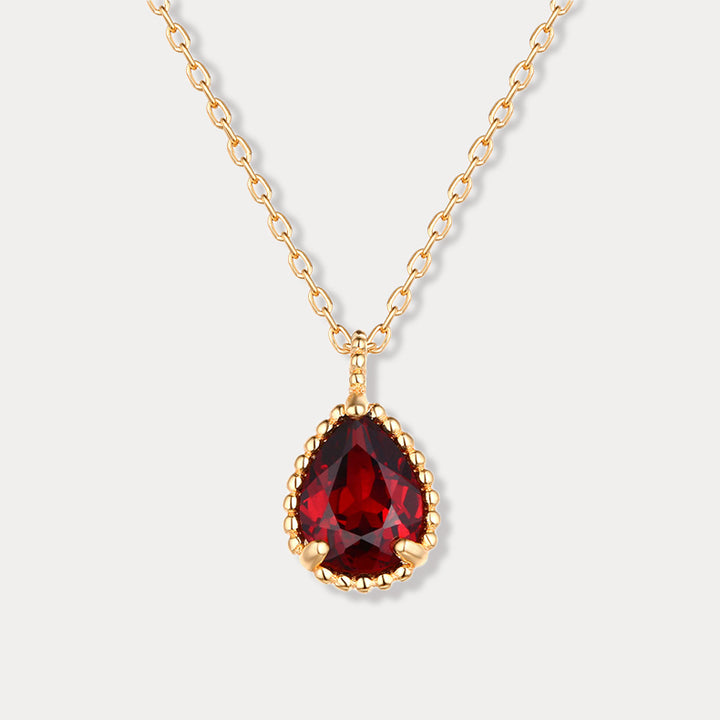 Selenichast Garnet Morning Dew Necklace