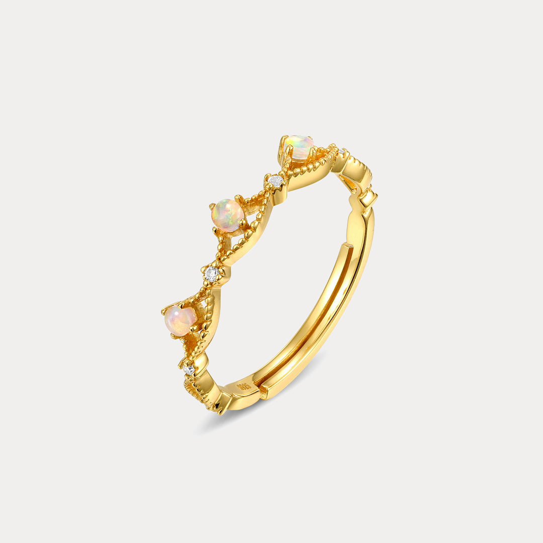 Selenichast Opal Diamond Ring