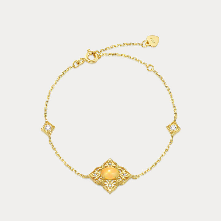 Selenichast Princess Flower Opal Bracelet