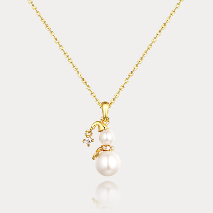 Selenichast Snowman Pearl Necklace