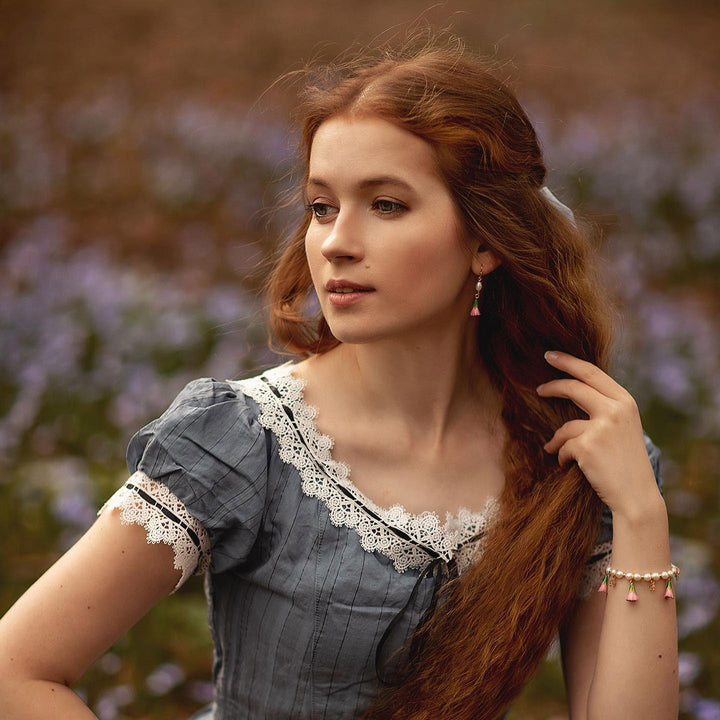 Lily Of The Valley Pearl Earrings for Influencer