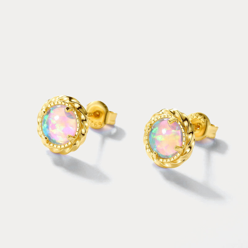 Selenichast Opal Stud Earrings