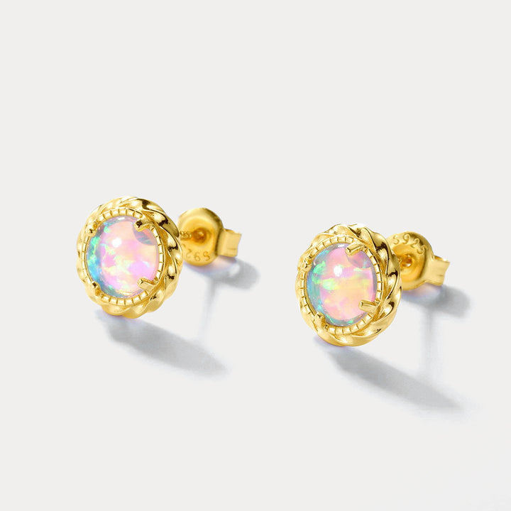 Selenichast Opal Stud Earrings