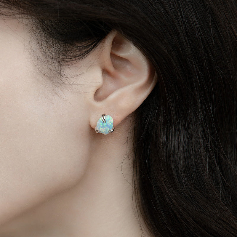 Selenichast Opal Stud Earrings