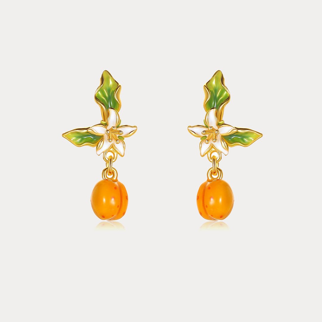Selenichast Golden Plum Earrings