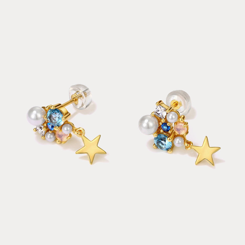 Moon and Star Earrings