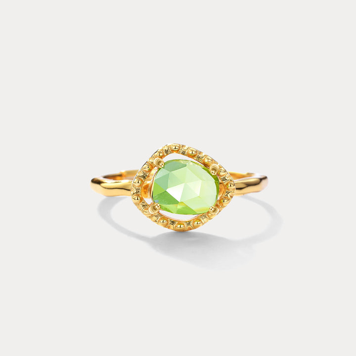 Olivine Gold Adjustable Ring