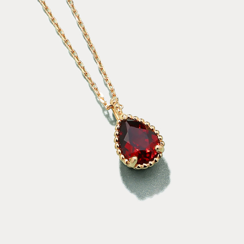 Vintage Garnet Morning Dew Necklace