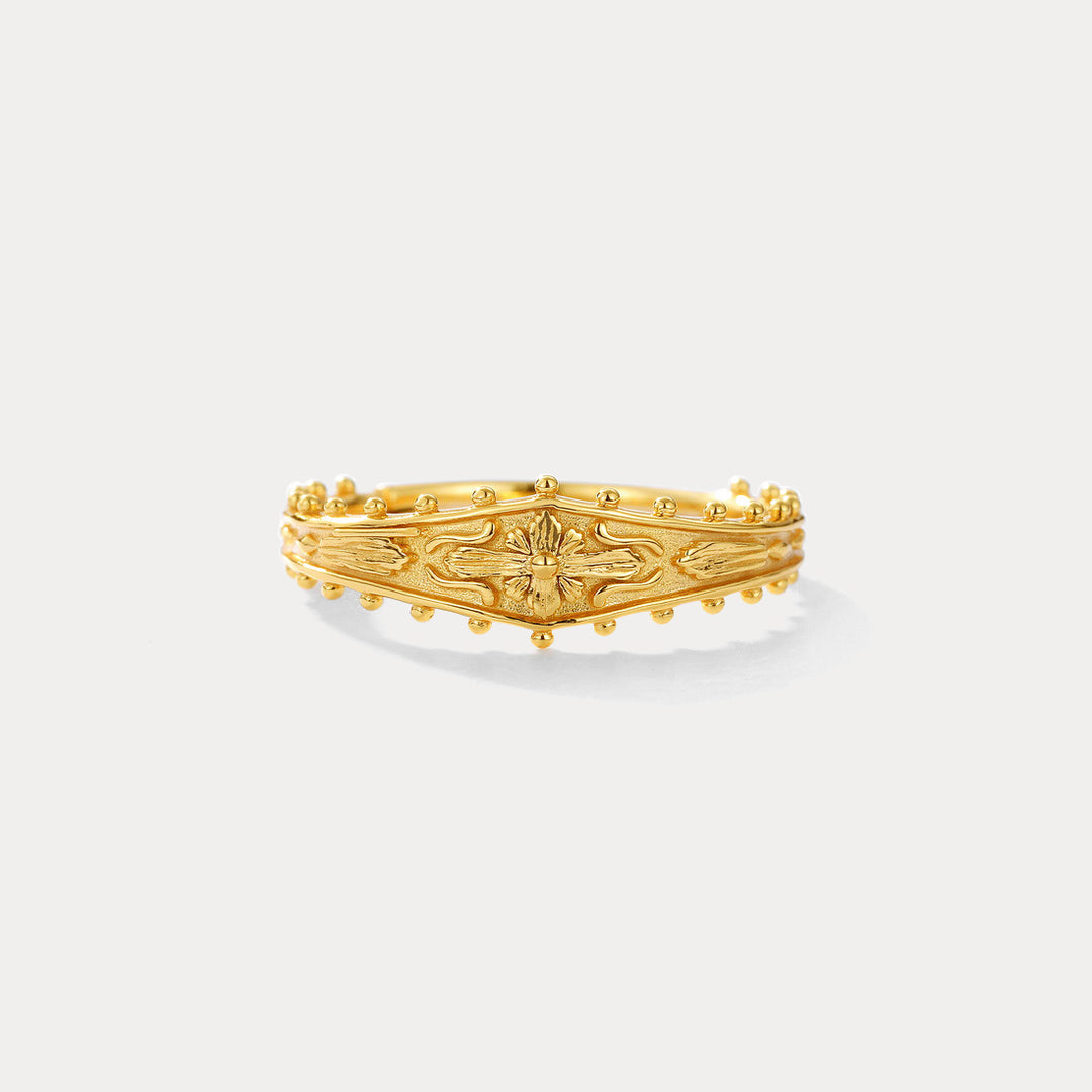Selenichast Antique Cross Ring