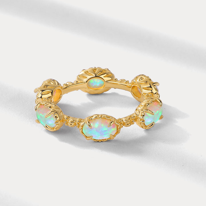Oval Opal Gold Ring