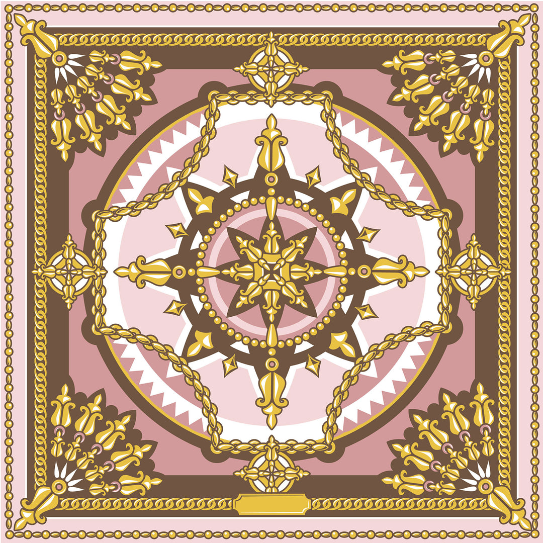 Selenichast Gold Baroque Square Scarf