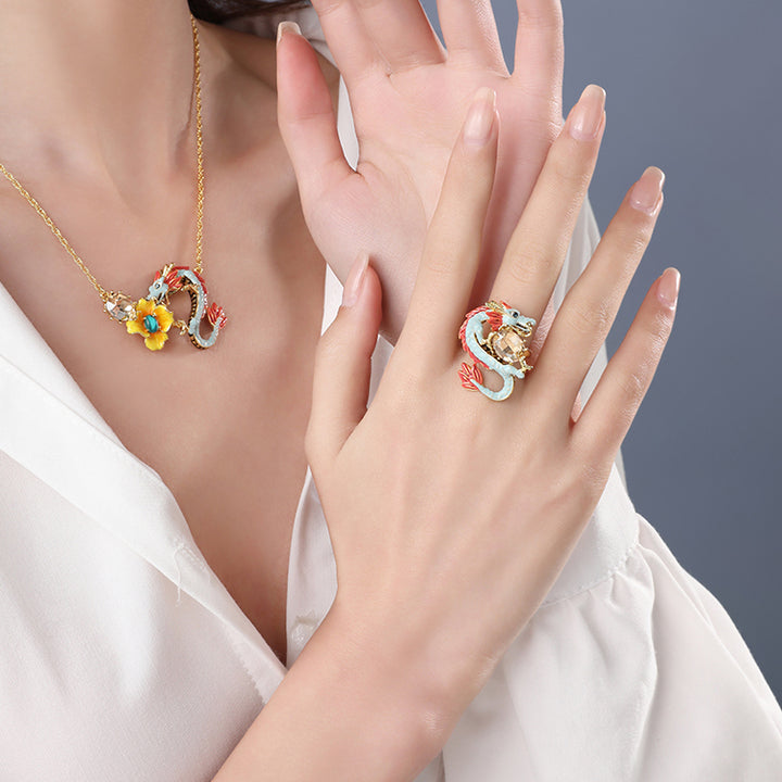 Zodiac Dragon Open Ring
