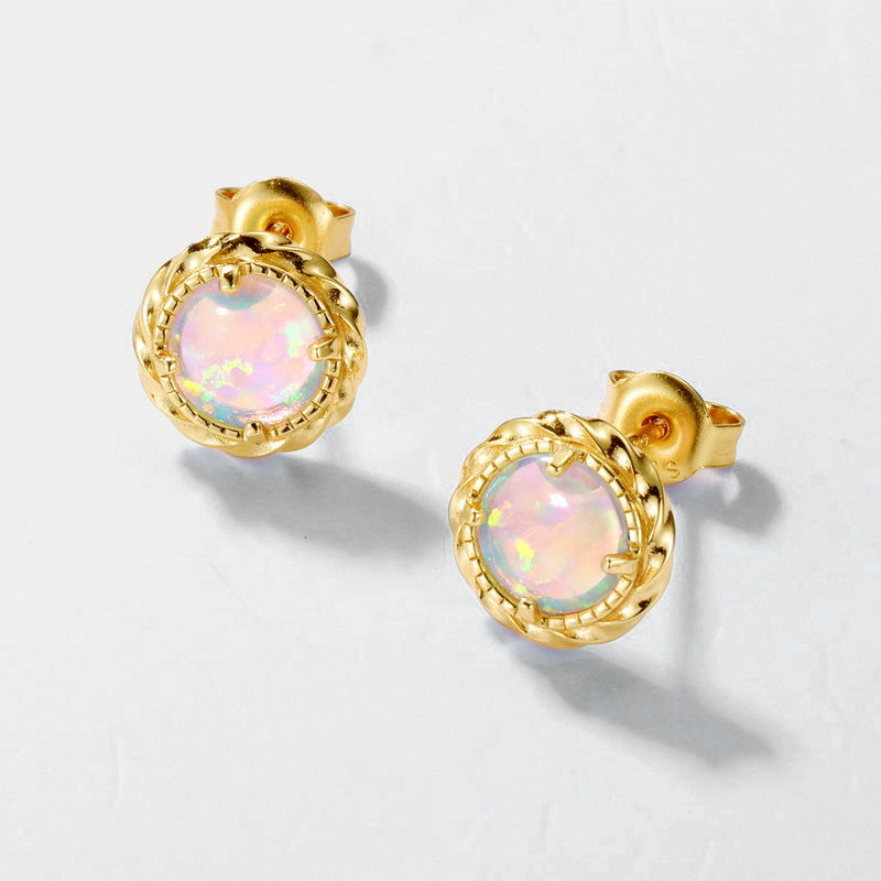 Selenichast Opal Stud Earrings