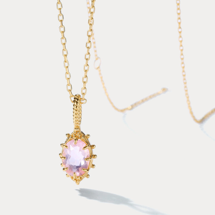 Gold Amethyst Necklace