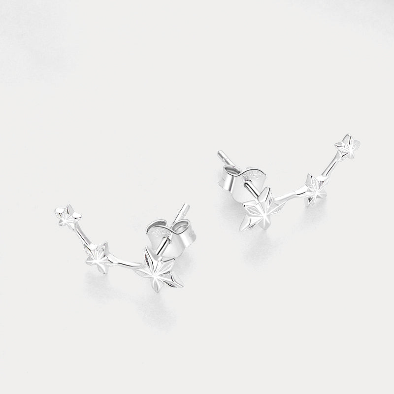 Three Stars Stud Earrings