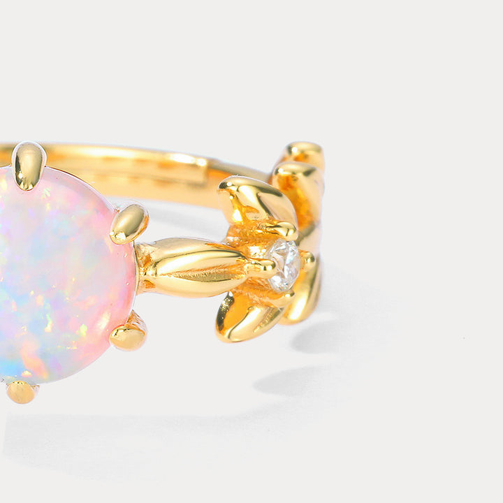 Olive Branch Diamond Wedding Ring