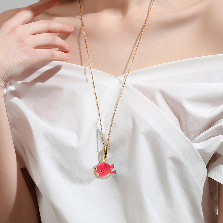 Balloonfish Locket Pendant Necklace