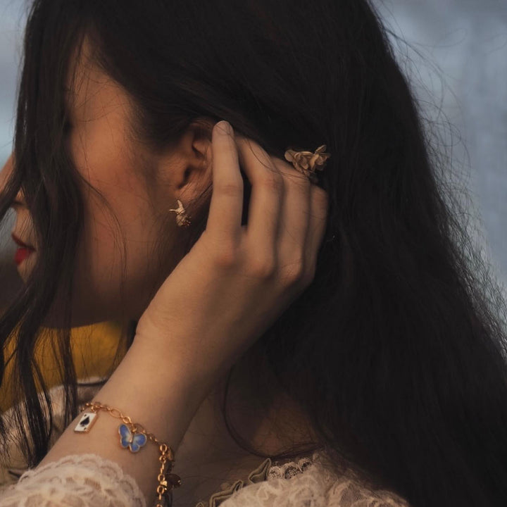 Secret Garden Rabbit Earrings and Bracelet