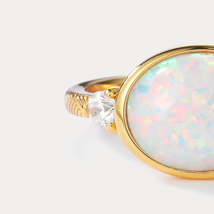 Opal Vintage Diamond Ring
