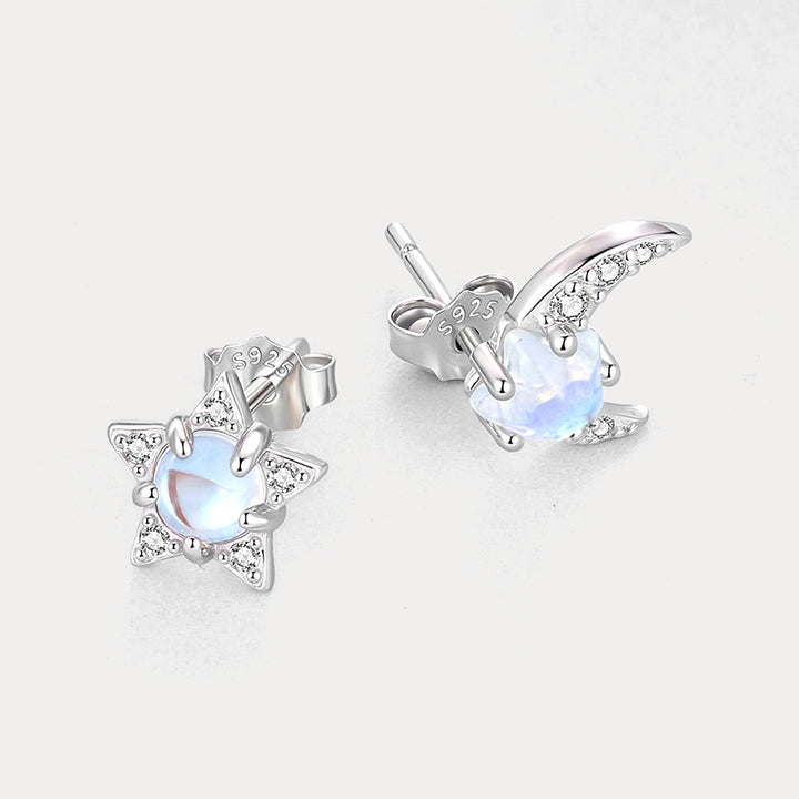 Star & Moon Stud Earrings