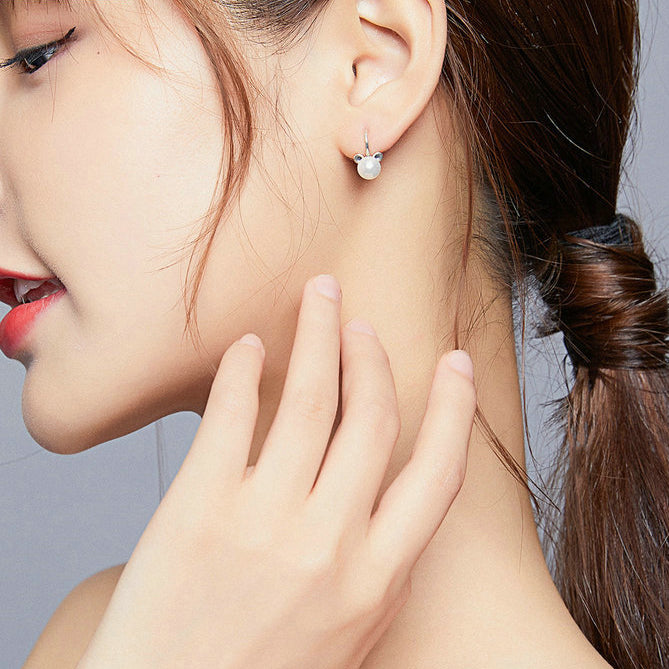 Silver Bear Earrings
