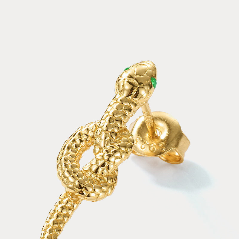 Gold Snake Earrings
