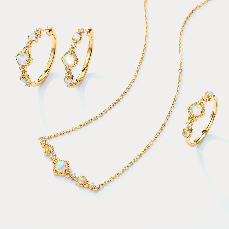 Selenichast Opal Hoop Earrings