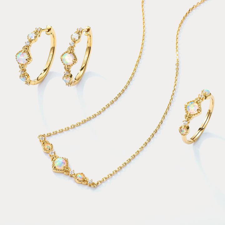 Selenichast Opal Hoop Earrings