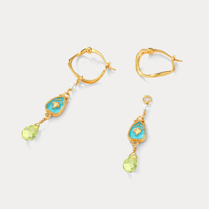 Olivine Enamel 18k Gold Jewelry