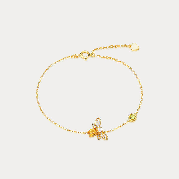 Selenichast Citrine Honey Bee Bracelet