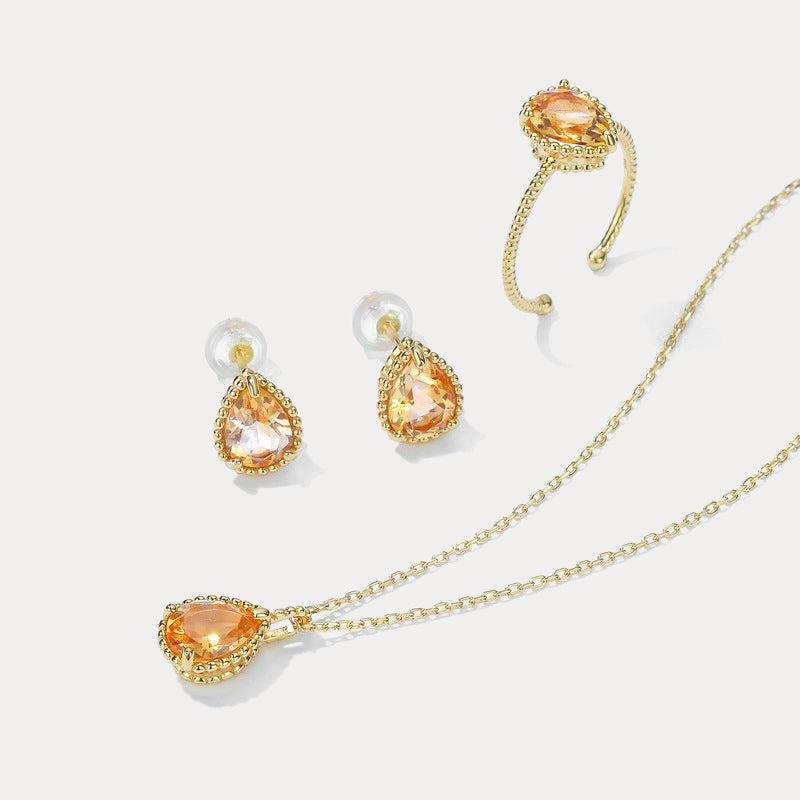 Citrine Morning Dew Sterling Silver Ring