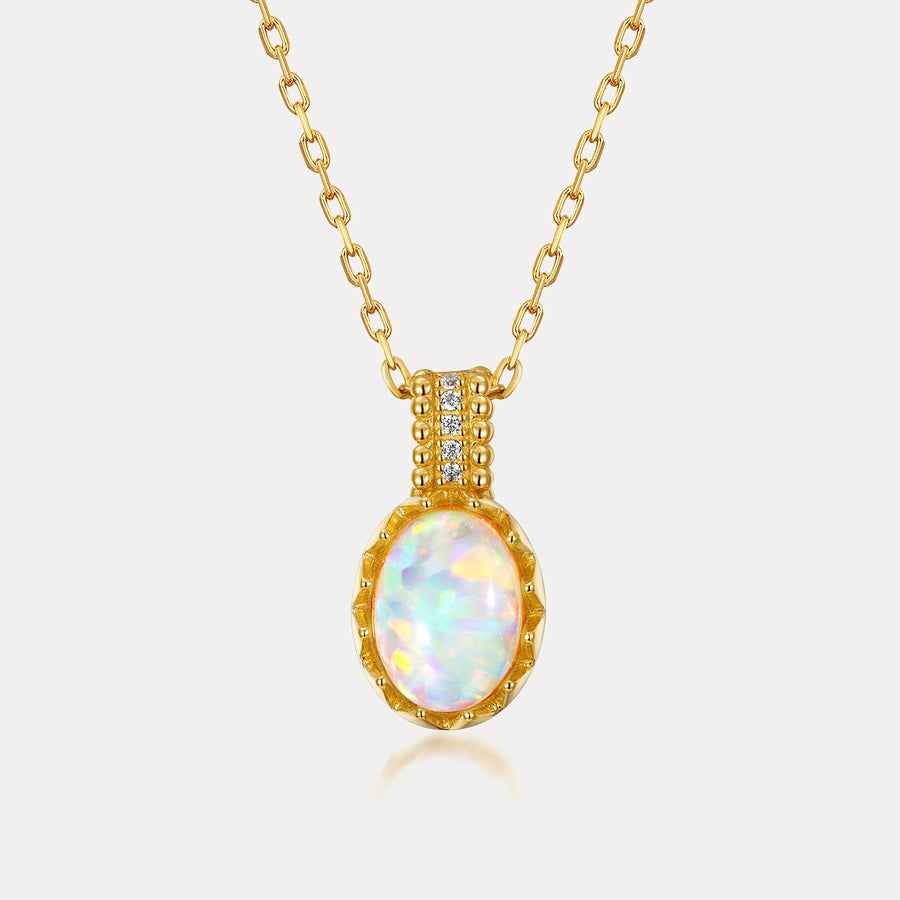 Selenichast Gold Opal Necklace