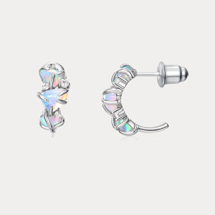 Selenichast Triangle Opal Earrings