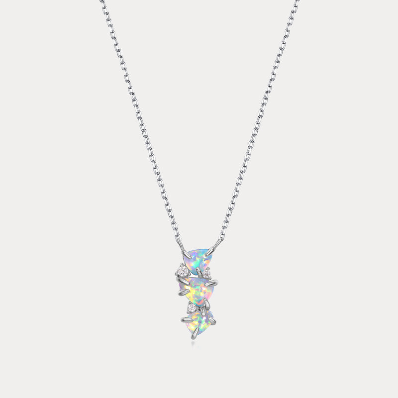 Selenichast Silver Opal Necklace
