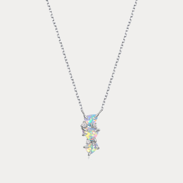 Selenichast Silver Opal Necklace