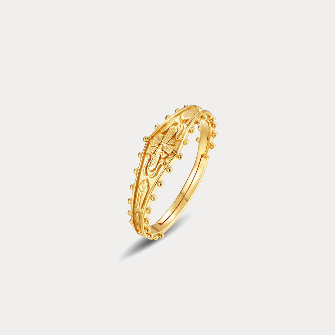 Vintage Cross Adjustable Ring