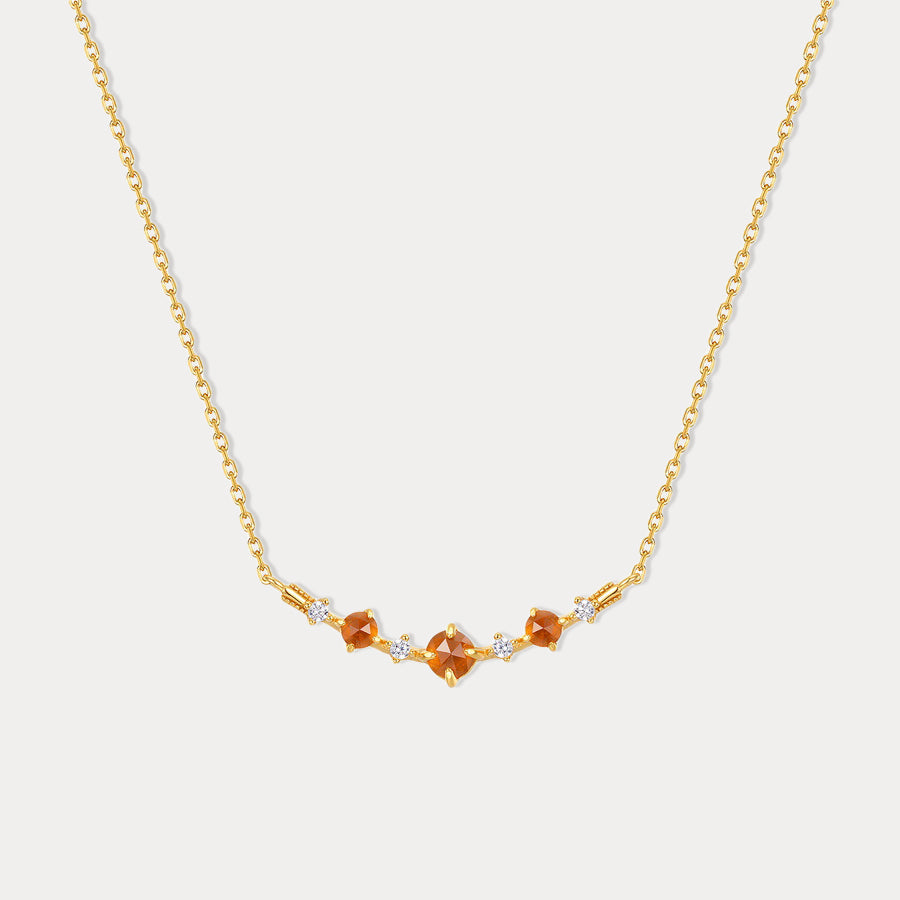 Selenichast Garnet Smile Necklace