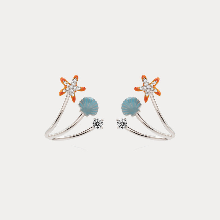 Starfish Shell Earrings