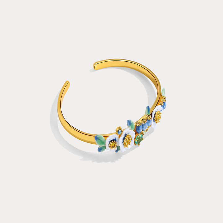 Braccialetto di cuffia di fiori di mirtillo