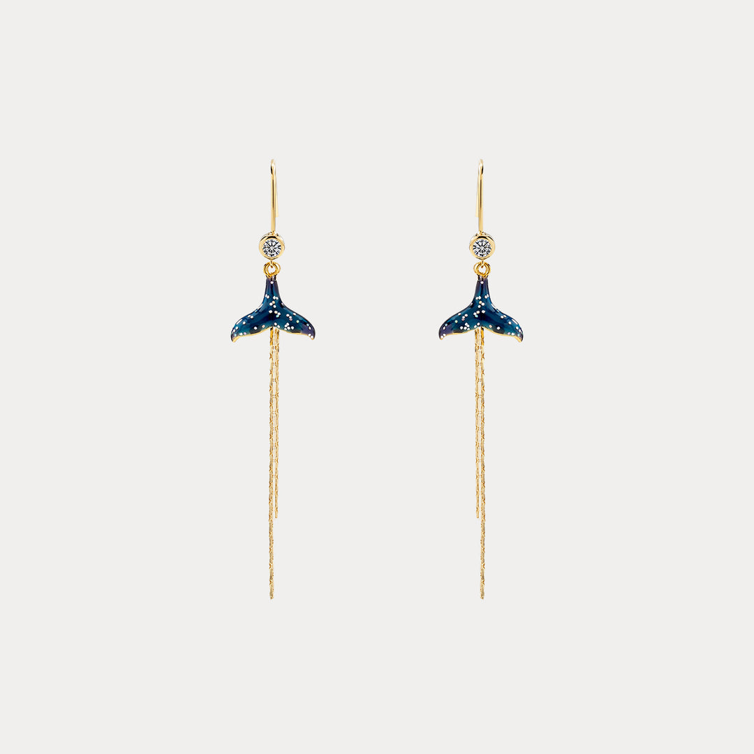 Mermaid Tail Thread Earrings