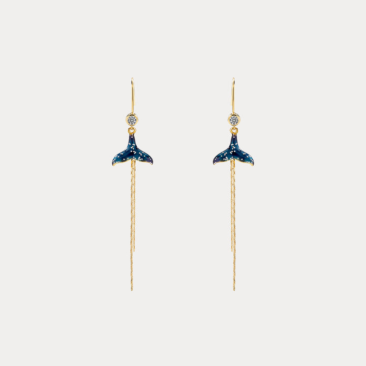 Mermaid Tail Thread Earrings