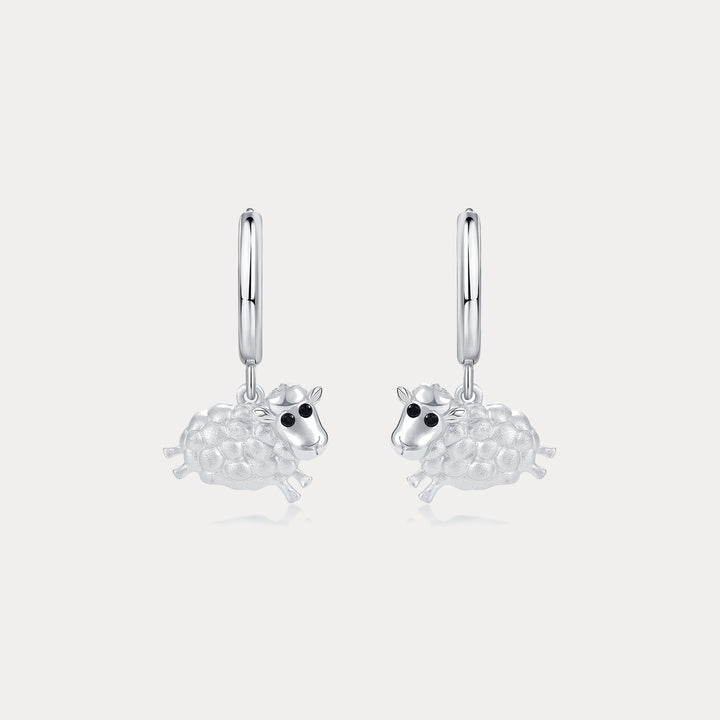 Selenichast Silver Sheep Earrings
