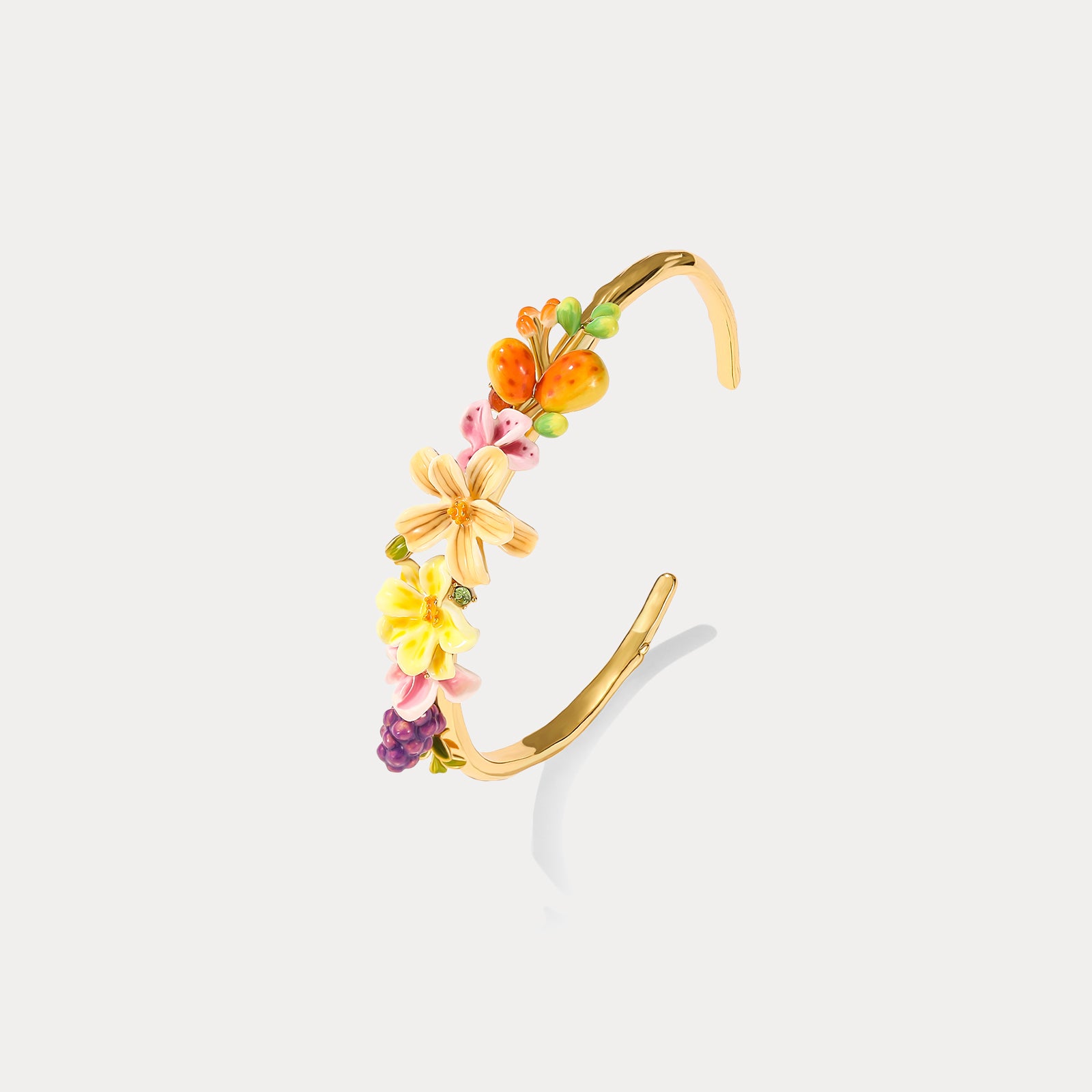 Selenichast Sweet Fruit Flower Enamel Bracelet