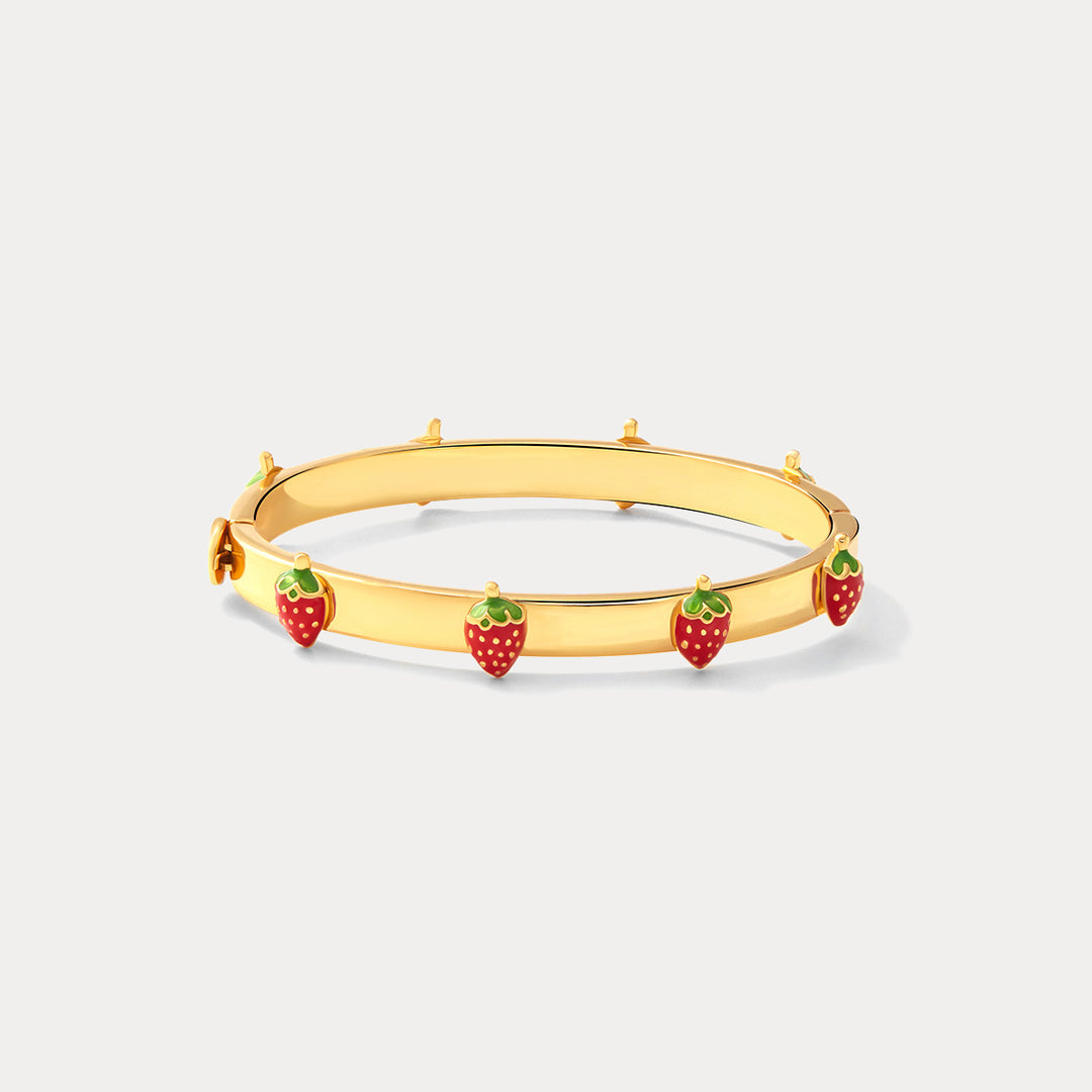 Selenichast Vintage Strawberry 18k Gold Bracelet
