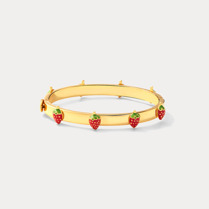Selenichast Vintage Strawberry 18k Gold Bracelet