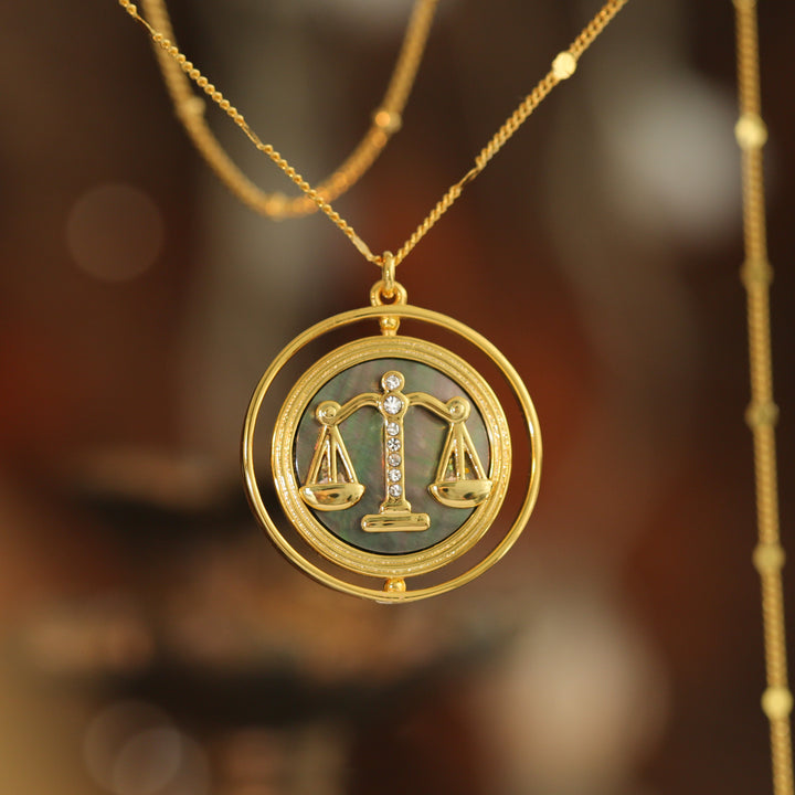 Gold Libra Necklace
