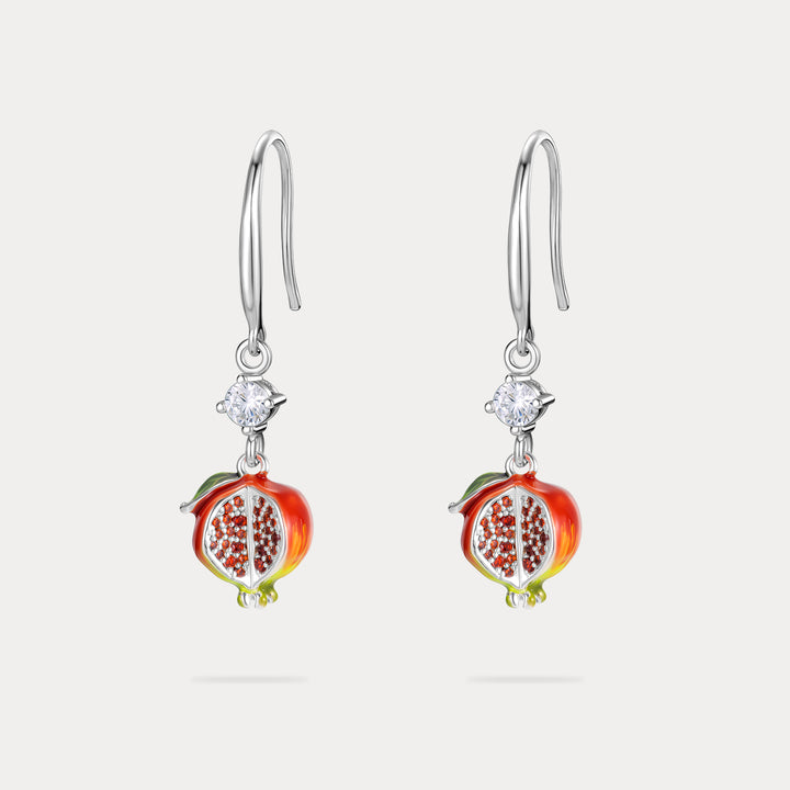 Silver Pomegranate Earrings