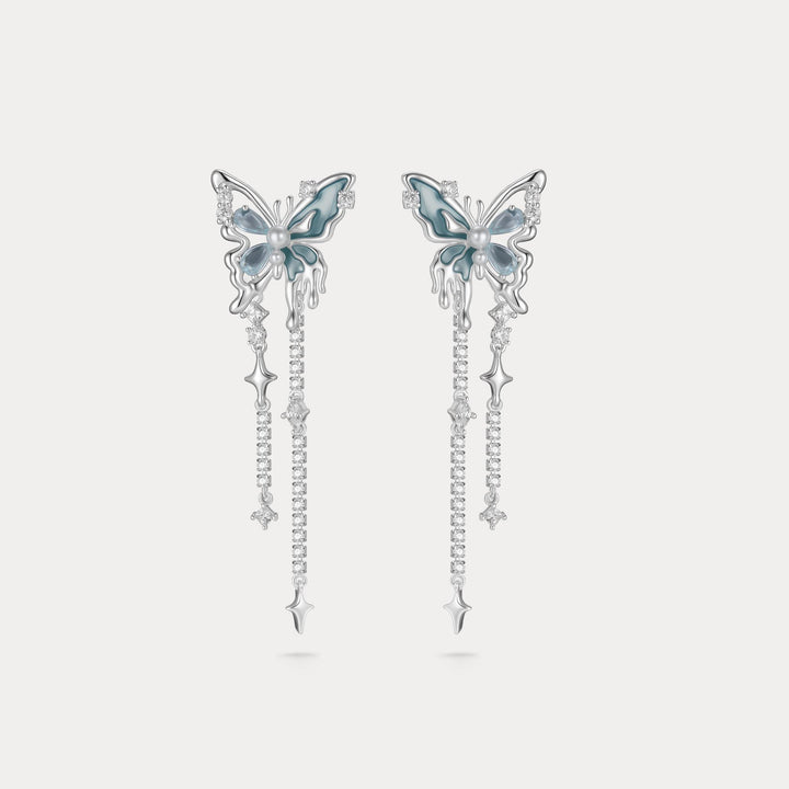 Crystal Butterfly Earrings